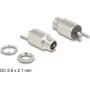 Conector hembra DC DeLOCK 5,5 x 2,1 mm conector hembra empotrable versión soldadura 20 V 10 A