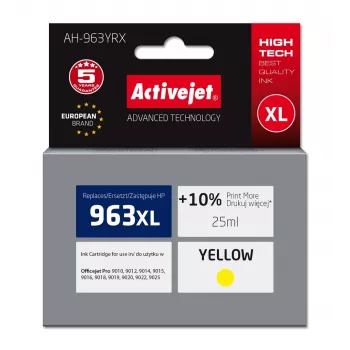 Tinta Activejet AH-963YRX (compatible con HP 963XL 3JA29AE; Premium; 1760 páginas; 25 ml, amarillo)