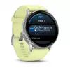 Garmin Venu 4 45 mm 010-03014-02 reloj inteligente, plata con correa de silicona color limón