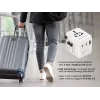 Fuente de alimentación de viaje GEMBIRD TPA-1A2C20-01-W — 20 W, USB-A (18 W) + 2× USB-C (20 W), enchufe tipo E, blanco