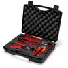 Juego de alicates de crimpar Knipex 97 91 04 V01 gris naranja rojo 5 piezas