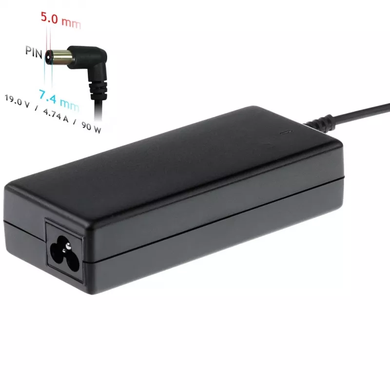 Fuente de alimentación para portátil Akyga AK-ND-04 19 V / 4,74 A, 90 W, conector 7,4 x 5,0 mm con pin, para HP