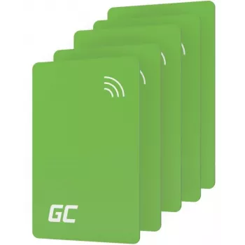 Set de tarjetas de acceso NFC (5 uds.) para Green Cell HabuDen EVGCAKNFC5 estación de carga para vehículos eléctricos