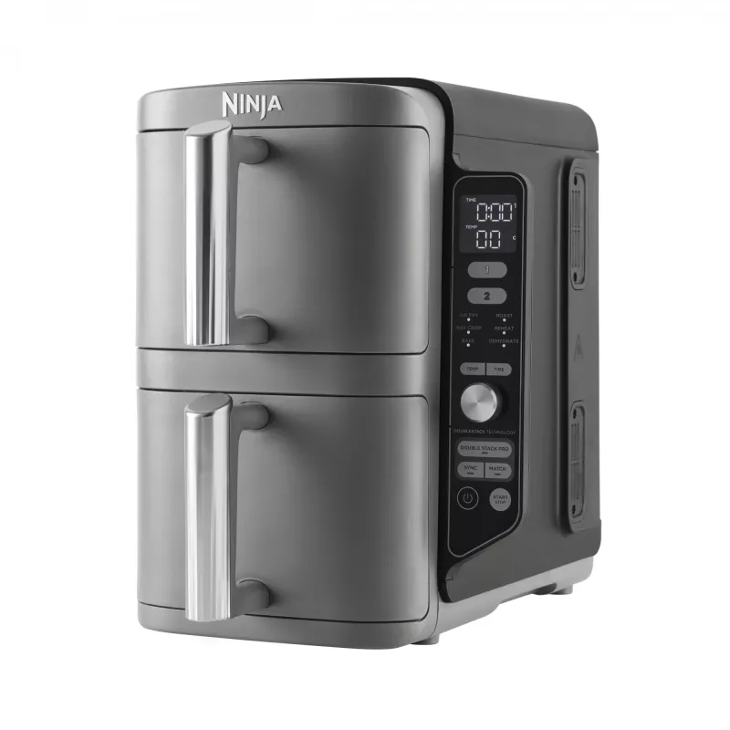 Ninja SL400EU freidora Double 9,5 L 2470 W freidora de aire caliente negra, gris