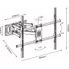 Soporte de TV TB TB-854 para televisores de hasta 100 pulgadas, máx. 65 kg, VESA 800×600