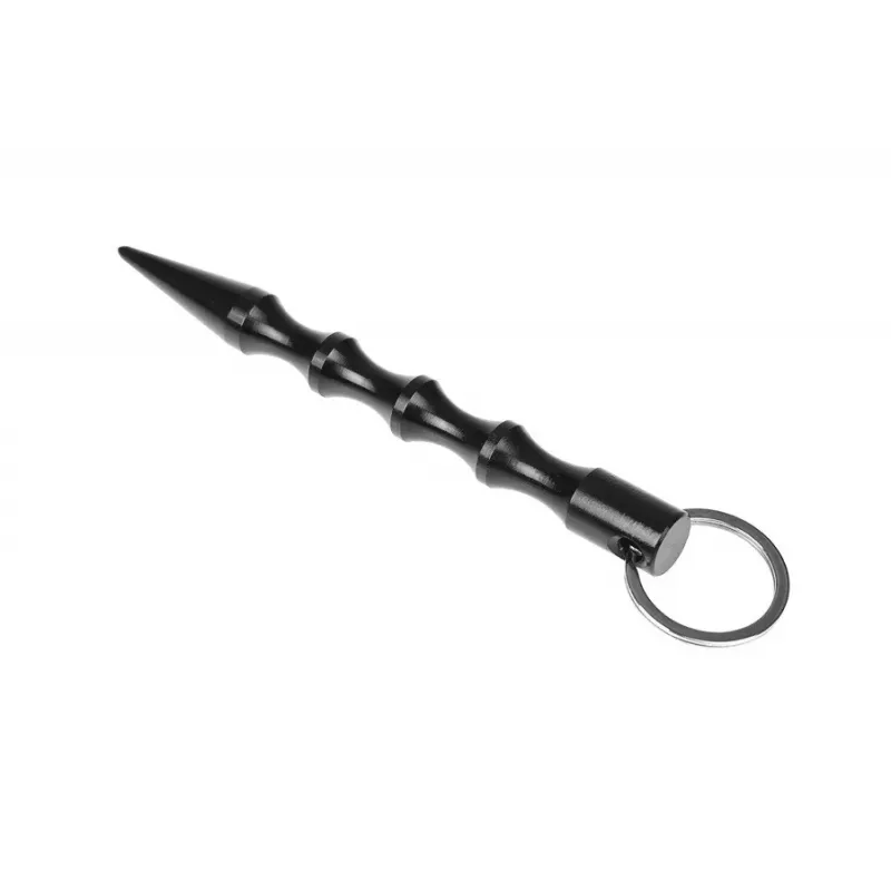 Bolígrafo táctico GUARD YC-008-BL — bolígrafo compacto de duraluminio con rompecristales, 150 mm, 50 g, negro