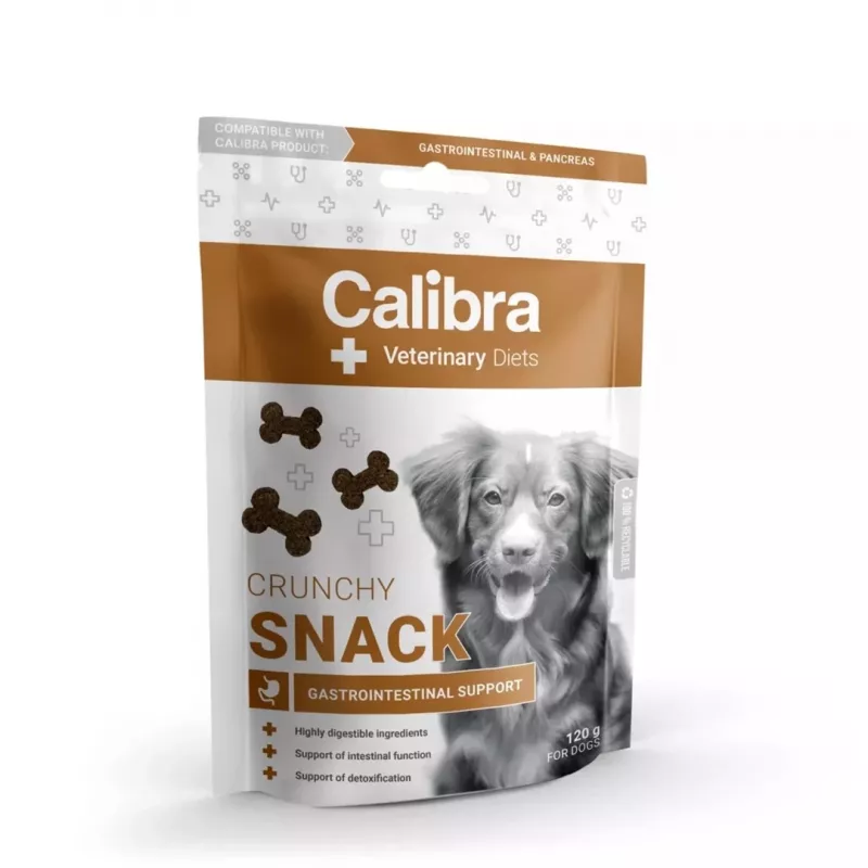 Snack para perros Calibra Veterinary Diets Crunchy Gastrointestinal 120 g — funcional, sin cereales, sabor pescado