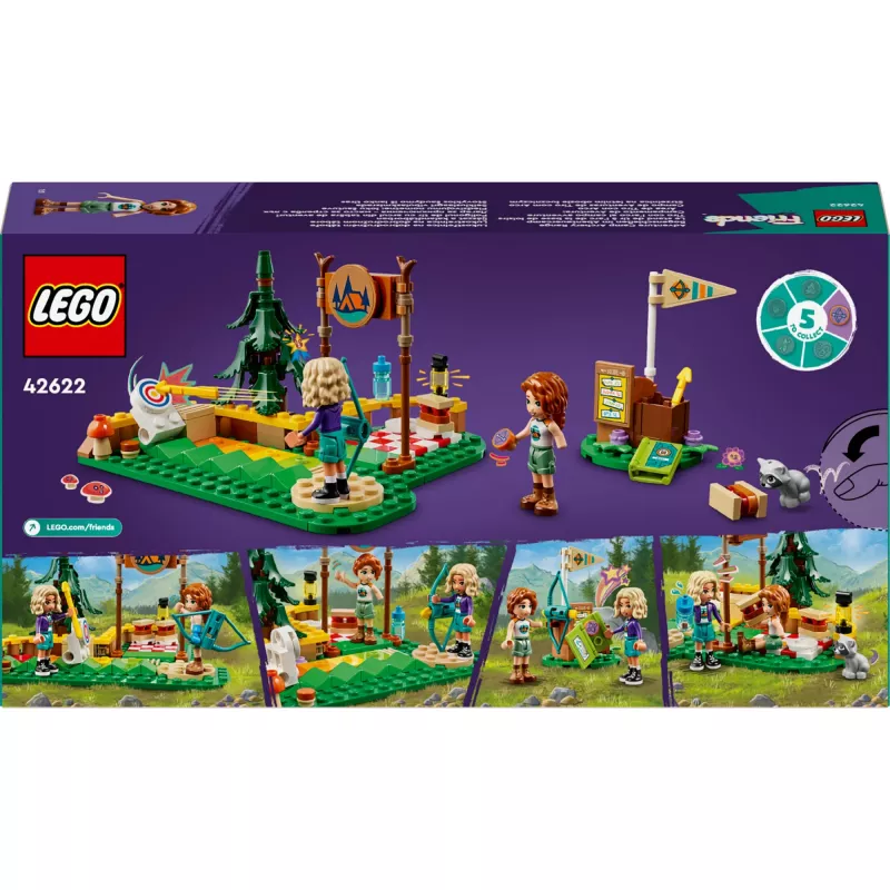 LEGO Friends Campamento de aventura de tiro con arco 42622 — 157 piezas, 2 minifiguras, edad 6+