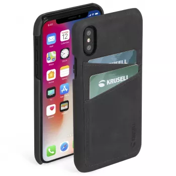 Funda Krusell Sunne 2 Card Cover iPhone XS Max Negro