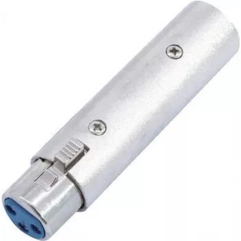 Adaptador de audio Omnitronic XLR hembra de 3 polos a XLR macho de 5 polos modelo 30226577