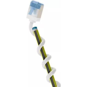 Goobay Cable de red CAT 6A ultraflexible Slimline U/FTP blanco - conector extra corto (74339)