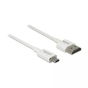 Cable HDMI DeLOCK 85147 0,25 m Type-A a Type-D blanco