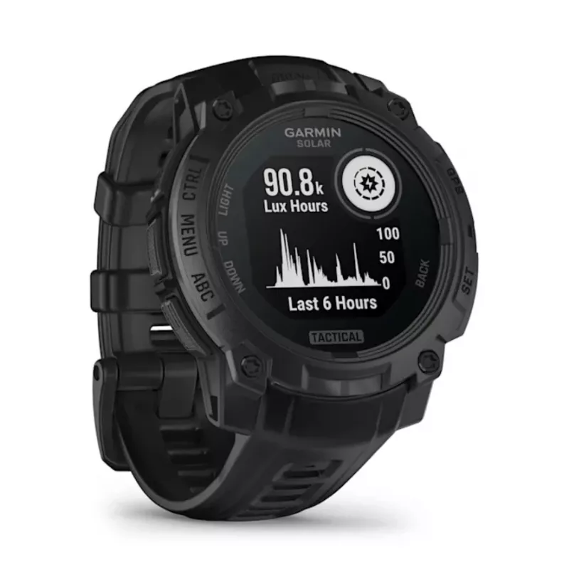Smartwatch GARMIN Instinct 3 45mm Solar Tactical Edition negro — 45 mm, función de carga solar, GPS, medidor de frecuencia cardíaca
