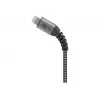 Goobay 49269 cable USB-A a Lightning, 2 m, funda textil, conectores metálicos, certificado MFi, USB 2.0, gris espacial/plateado