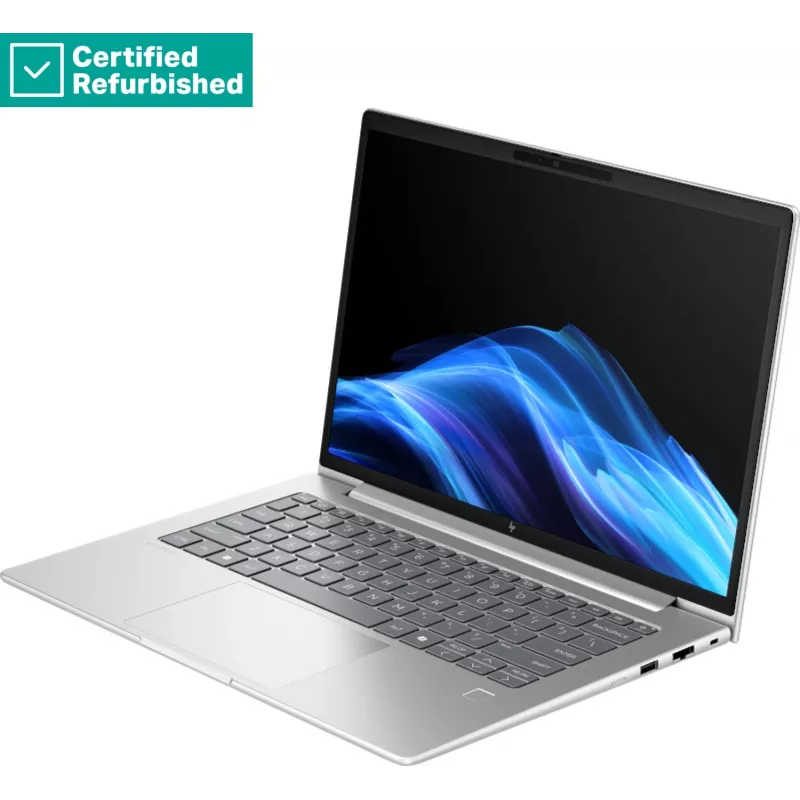RENEW SILVER HP EliteBook 6 G1i 14 - Ultra 7-255U, 16GB, 512GB SSD, 14 inch WUXGA 300-nit AG, cámara 5MP IR, FPR, teclado US retroiluminado, 56Wh, Win 11 Pro, 1 año