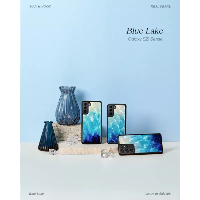 Funda protectora iKins para Samsung Galaxy S21 en Blue Lake negra