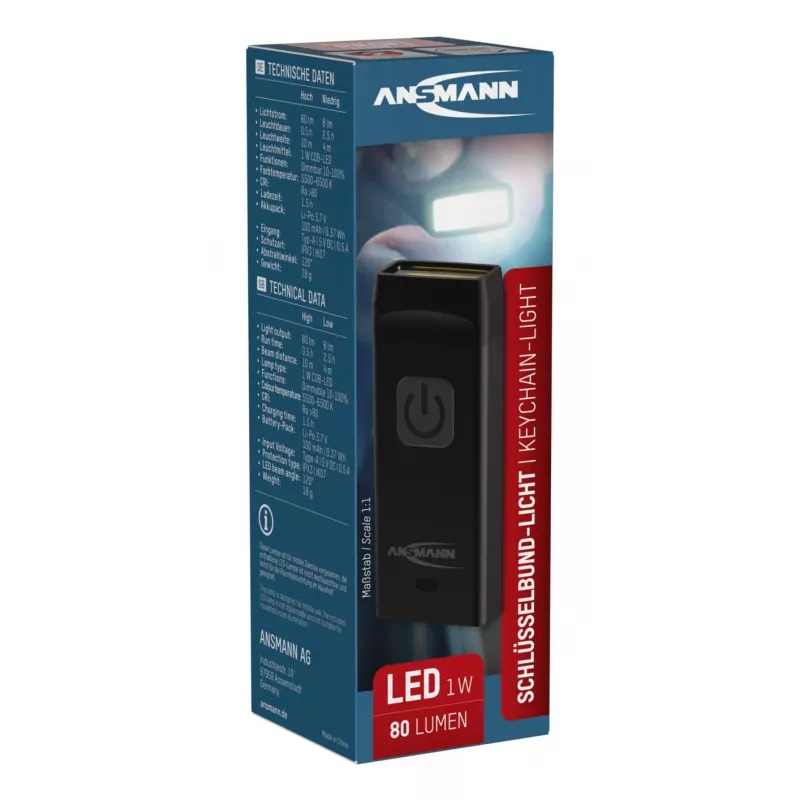 Llavero linterna Ansmann COB LED 80 lm