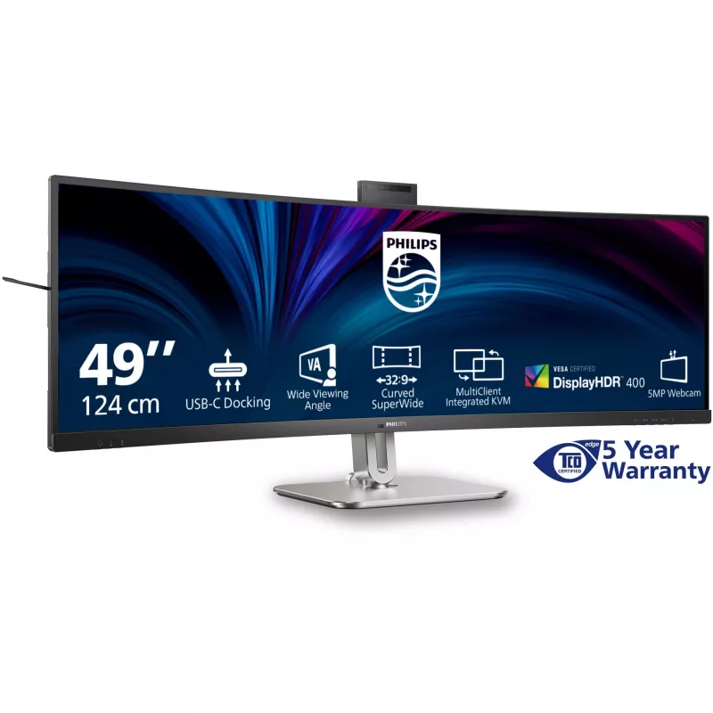 Monitor Philips 5000 series 49B2U5900CH/00 124 cm (48,8 inch) 5120 x 1440 píxeles Dual QHD LCD Negro