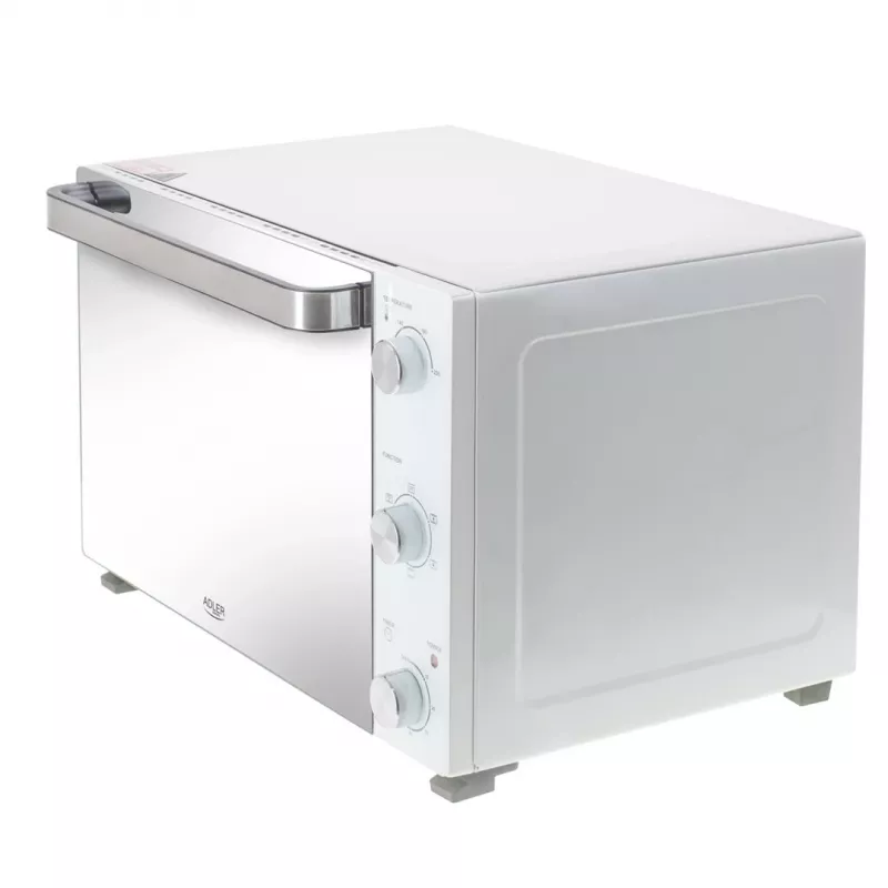 Horno de sobremesa eléctrico Adler AD 6027, 48 L de capacidad, 1800 W, blanco