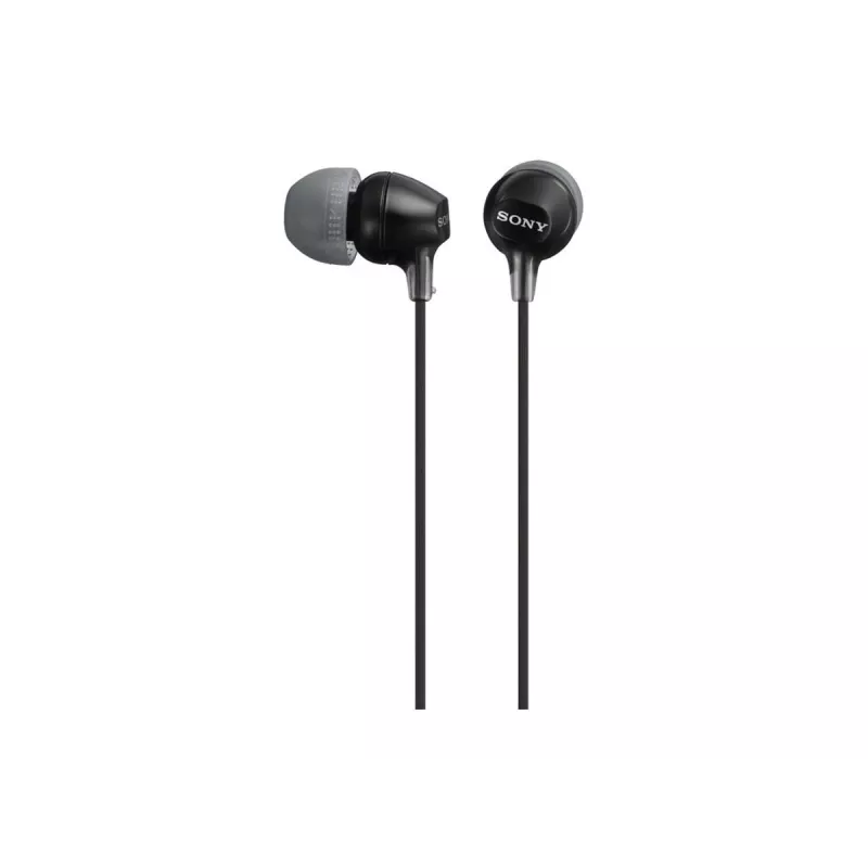 Sony MDR-EX15AP, con cable, 8 - 22000 Hz, Llamadas/Música, 3 g, Auricular, negro