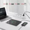 Regleta de enchufes MACLEAN MCE389 W — 6 enchufes, 4×USB-A, 1×USB-C, 2500W, 110–240V, cable de 1,5 m, blanca