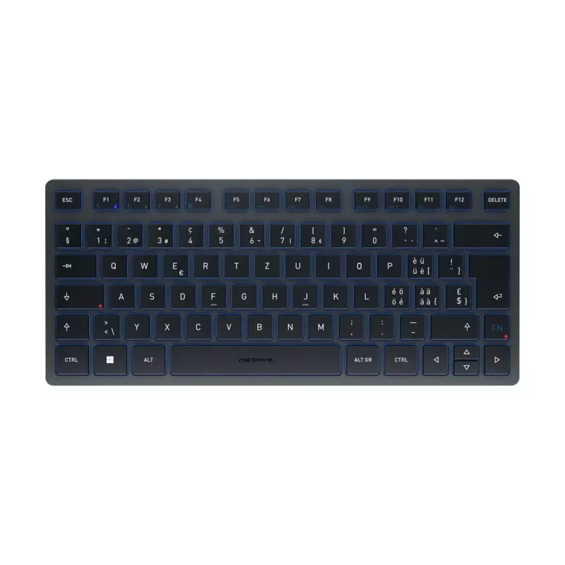 Teclado Bluetooth CHERRY KW 7100 MINI BT QWERTZ suizo azul inalámbrico