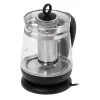 Adler Hervidor de agua | AD 1299 | Eléctrico | 2200 W | 1,5 L | Vidrio | Base giratoria 360° | Negro