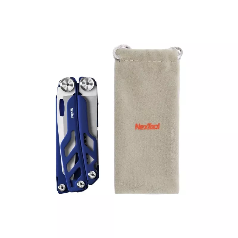 Multiusos Nextool FLAGSHIP Pro NE20271 navaja multiusos 16-en-1, hojas de acero inoxidable, azul, 11 cm plegada