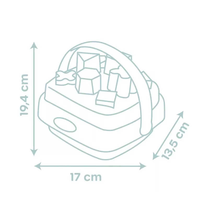Cubo clasificador de formas SMOBY 7600140323 con formas de colores, juguete educativo para niños pequeños