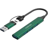 Hub CANYON DS-02 4 en 1 USB-A/C verde