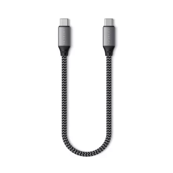 Satechi - Cable USB - USB-C (M) a USB-C (M) - 25 cm - alimentación USB (100 W) (ST-TCC10M)