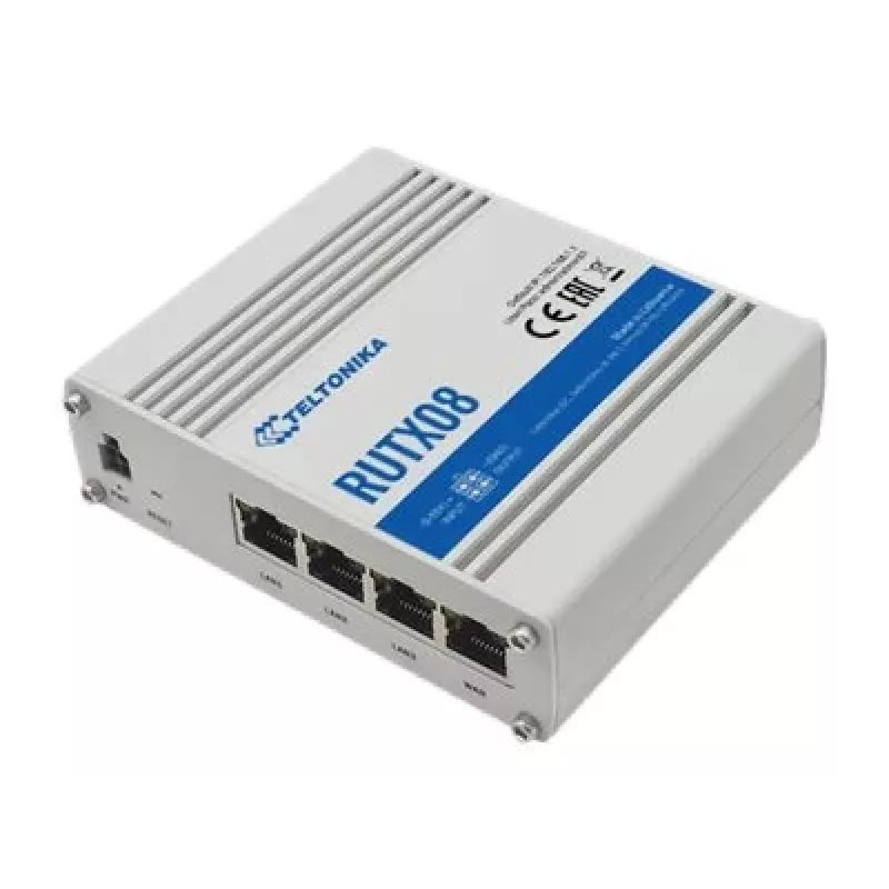 Router con cable Teltonika RUTX08 Gigabit Ethernet acero inoxidable