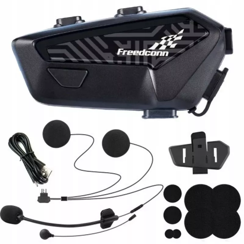 FreedConn F1 Plus V2 EU BT 5.4+EDR sistema de comunicación para moto, alcance hasta 500 m, HABLA POLACO
