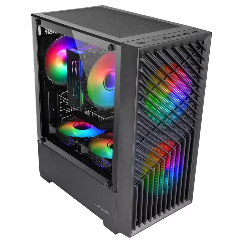 Tacens Mars MC-VORTEX caja mATX, negra, 3 ventiladores FRGB de 120 mm