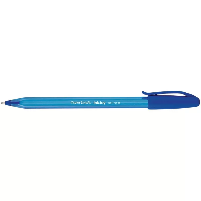 PAPER MATE Bolígrafo InkJoy 100 con capuchón 8 uds. M azul