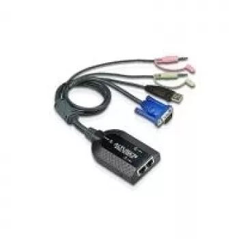 Cable adaptador KVM ATEN Dual USB - VGA a CAT5e/6 con soporte de audio y Virtual Media (solo para KM0932)