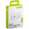 Cargador rápido fino USB-C PD GaN (30 W) (blanco)
