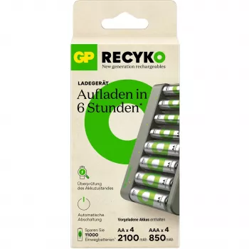 Cargador de baterías GP E821 para baterías NiMH AA y AAA, modelo E821