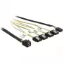 Cable DeLOCK Mini SAS HD SFF-8643 a 4xSATA 7p 1 m
