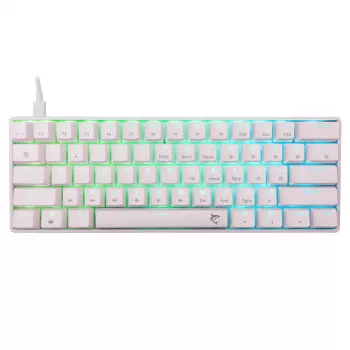 Teclado mecánico con cable White Shark Shinobi-2 (GK-004221) — switches azules, blanco, distribución US