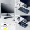 Soporte para monitor LEITZ Freestanding 64340001 — soporte de mesa para pantallas de 61 cm (24 pulgadas), capacidad de carga 20 kg, altura ajustable, blanco