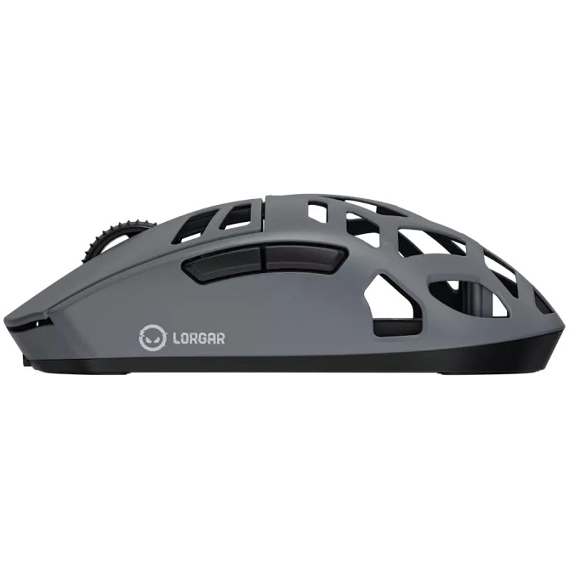 LORGAR MSE90W, ratón gaming inalámbrico Elite de aleación de magnesio, gris oscuro