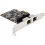 Delock tarjeta PCI Express x1 a 2 x RJ45 Gigabit LAN RTL8111 (88615)