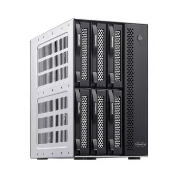 TerraMaster D6-320 unidad de disco de sobremesa negra 6 unidades HDD SSD