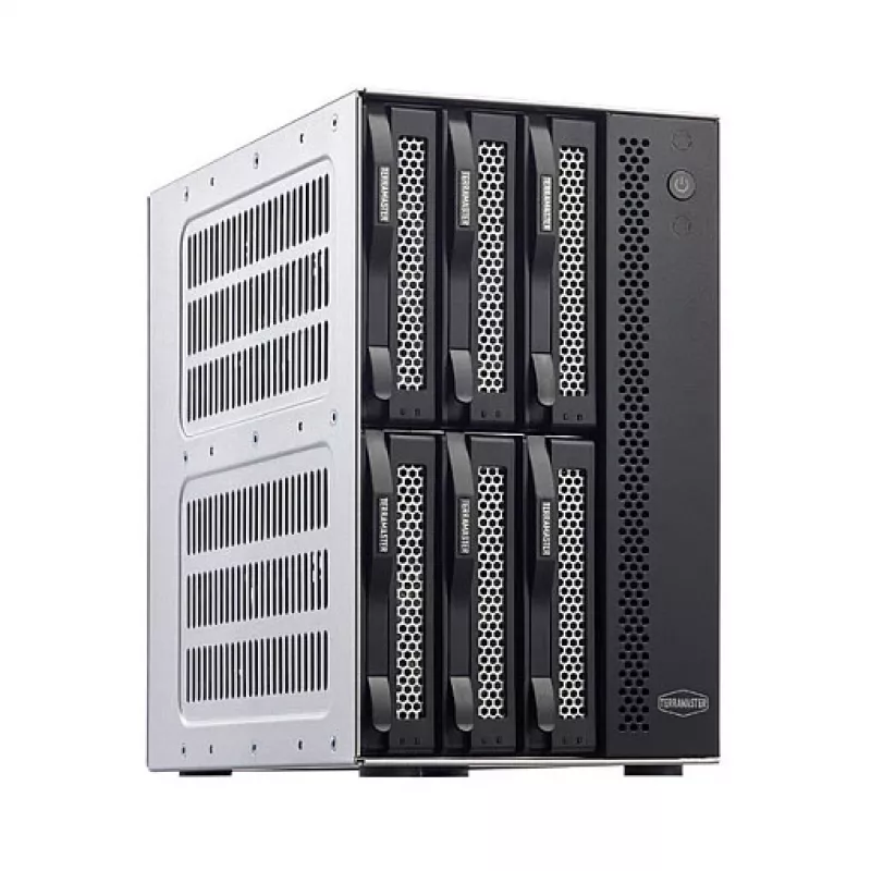 TerraMaster D6-320 unidad de disco de sobremesa negra 6 unidades HDD SSD