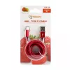 Sbox USB->Type-C M/M 1,5m CTYPE-1.5R rojo fresa