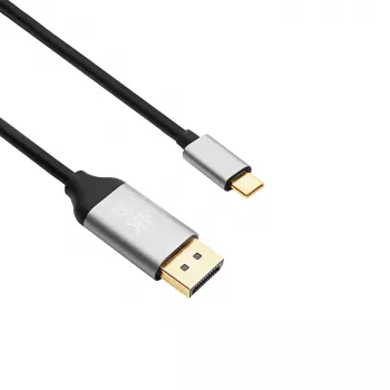 Akyga AK-AV-16 Cable USB-C a DisplayPort, 4K 60 Hz, 1,8 m, negro