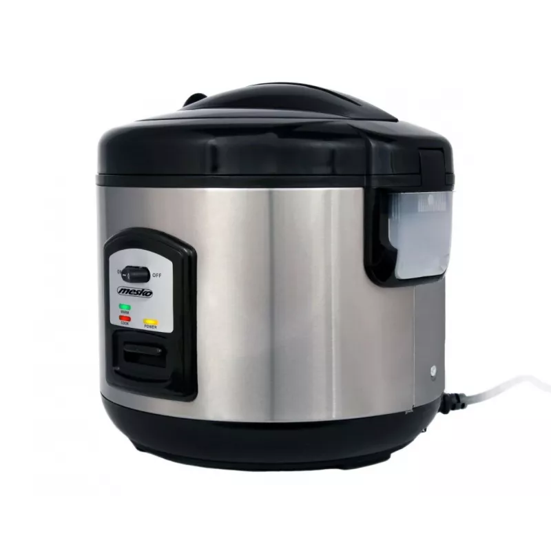 Olla arrocera Mesko MS 6411 negra, acero inoxidable 1000 W