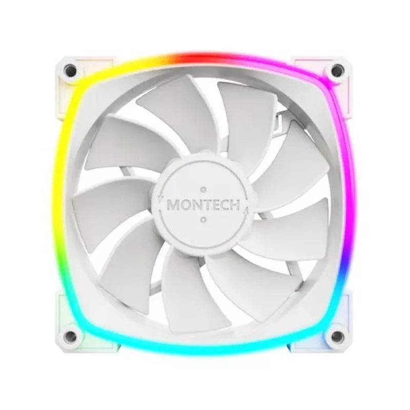 Montech RX120 PWM ventilador para caja de ordenador 12 cm blanco 3 uds.