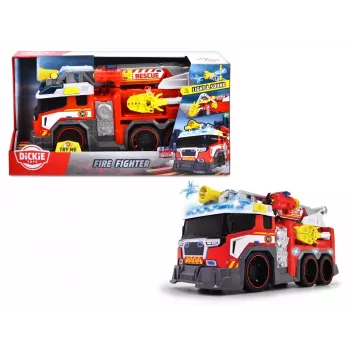 Coche de juguete bombero Dickie modelo 203307000 — a pilas, a partir de 3 años, colores: negro/azul/rojo/blanco/amarillo